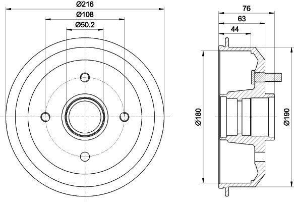 MINTEX Bremžu trumulis MBD008