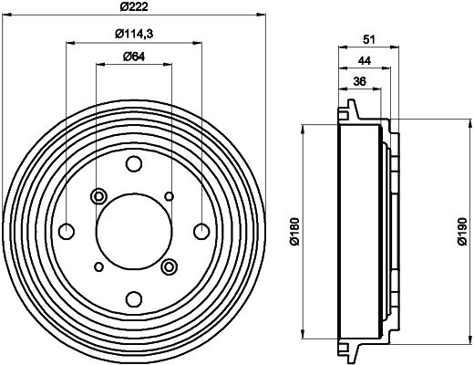 MINTEX Bremžu trumulis MBD134