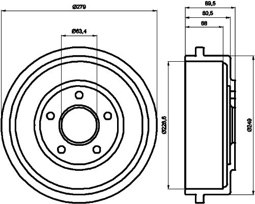 MINTEX Bremžu trumulis MBD260