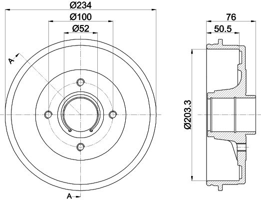 MINTEX Тормозной барабан MBD261