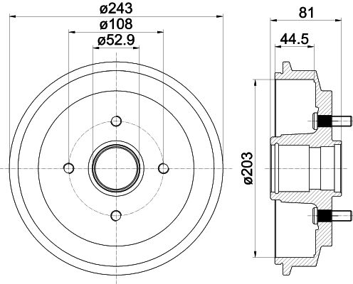 MINTEX Тормозной барабан MBD305