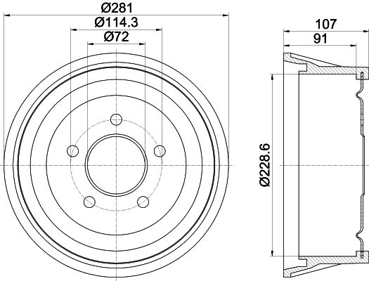 MINTEX Bremžu trumulis MBD327