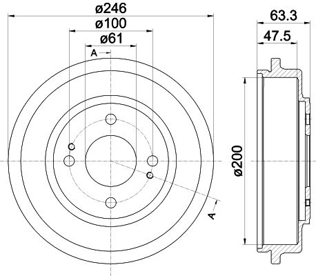 MINTEX Тормозной барабан MBD349