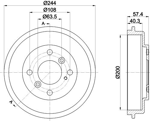 MINTEX Bremžu trumulis MBD372