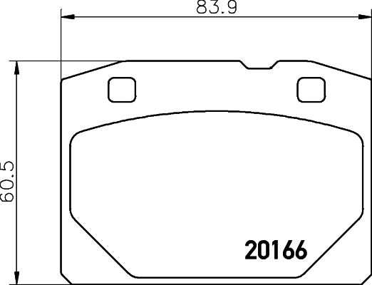 MINTEX Bremžu uzliku kompl., Disku bremzes MDB1074