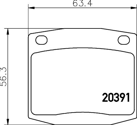 MINTEX Комплект тормозных колодок, дисковый тормоз MDB1097