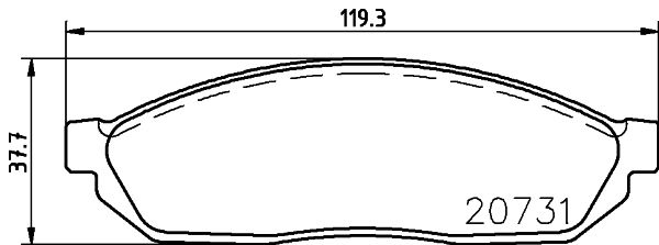 MINTEX Комплект тормозных колодок, дисковый тормоз MDB1184