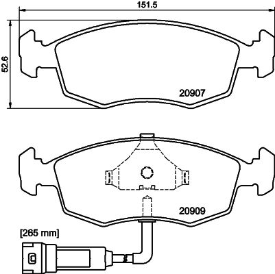 MINTEX Комплект тормозных колодок, дисковый тормоз MDB1236