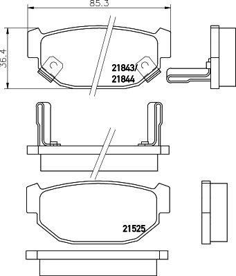 MINTEX Комплект тормозных колодок, дисковый тормоз MDB1317