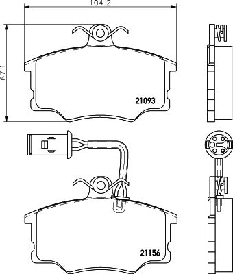 MINTEX Комплект тормозных колодок, дисковый тормоз MDB1373