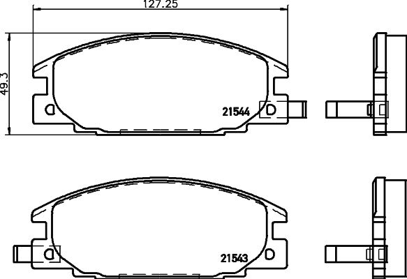 MINTEX Комплект тормозных колодок, дисковый тормоз MDB1421