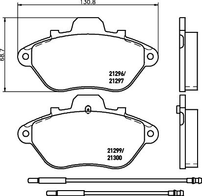 MINTEX Комплект тормозных колодок, дисковый тормоз MDB1426