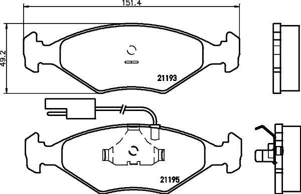 MINTEX Комплект тормозных колодок, дисковый тормоз MDB1430