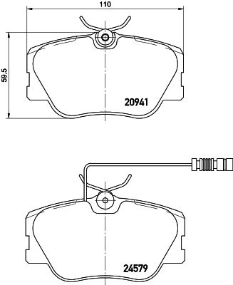 MINTEX Комплект тормозных колодок, дисковый тормоз MDB1437
