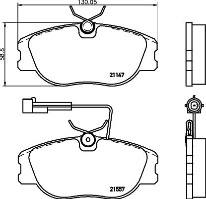 MINTEX Комплект тормозных колодок, дисковый тормоз MDB1518