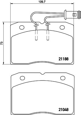 MINTEX Комплект тормозных колодок, дисковый тормоз MDB1524