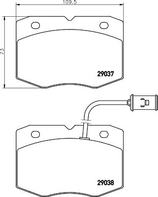MINTEX Комплект тормозных колодок, дисковый тормоз MDB1561