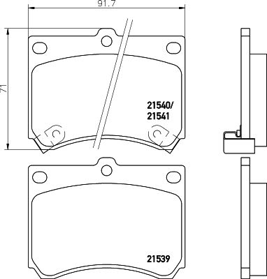 MINTEX Комплект тормозных колодок, дисковый тормоз MDB1575