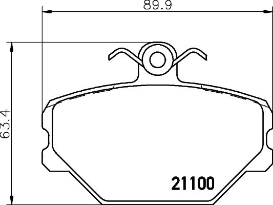 MINTEX Комплект тормозных колодок, дисковый тормоз MDB1606