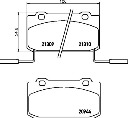 MINTEX Комплект тормозных колодок, дисковый тормоз MDB1636