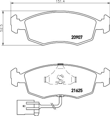 MINTEX Комплект тормозных колодок, дисковый тормоз MDB1641
