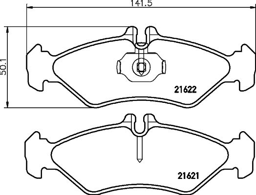 MINTEX Комплект тормозных колодок, дисковый тормоз MDB1737
