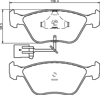 MINTEX Комплект тормозных колодок, дисковый тормоз MDB1810