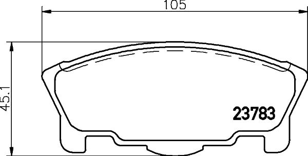 MINTEX Комплект тормозных колодок, дисковый тормоз MDB1857
