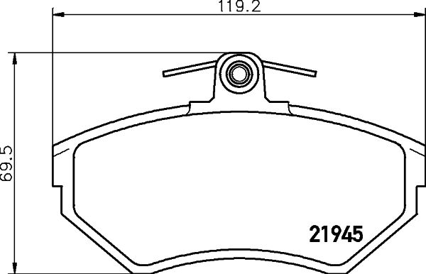 MINTEX Комплект тормозных колодок, дисковый тормоз MDB1868