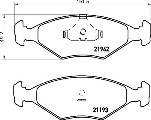 MINTEX Bremžu uzliku kompl., Disku bremzes MDB1912