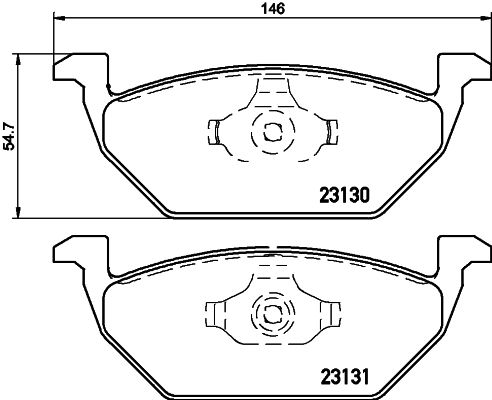 MINTEX Комплект тормозных колодок, дисковый тормоз MDB2034