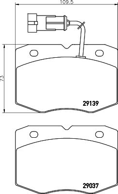 MINTEX Комплект тормозных колодок, дисковый тормоз MDB2049