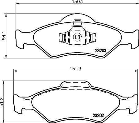 MINTEX Bremžu uzliku kompl., Disku bremzes MDB2060