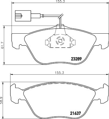 MINTEX Комплект тормозных колодок, дисковый тормоз MDB2068