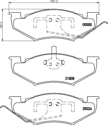 MINTEX Комплект тормозных колодок, дисковый тормоз MDB2101