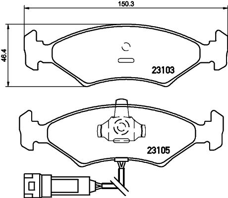 MINTEX Комплект тормозных колодок, дисковый тормоз MDB2110