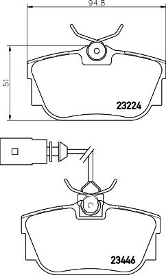 MINTEX Комплект тормозных колодок, дисковый тормоз MDB2113