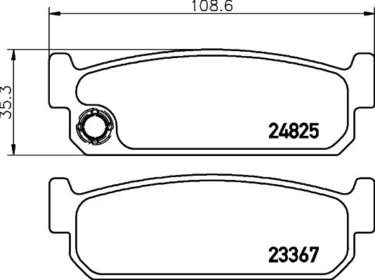 MINTEX Комплект тормозных колодок, дисковый тормоз MDB2175