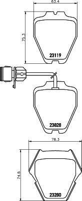 MINTEX Комплект тормозных колодок, дисковый тормоз MDB2178