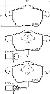 MINTEX Комплект тормозных колодок, дисковый тормоз MDB2231