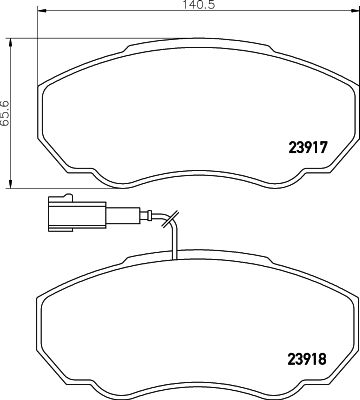 MINTEX Комплект тормозных колодок, дисковый тормоз MDB2328