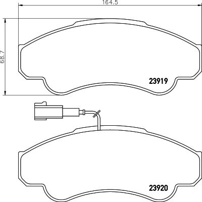 MINTEX Комплект тормозных колодок, дисковый тормоз MDB2329
