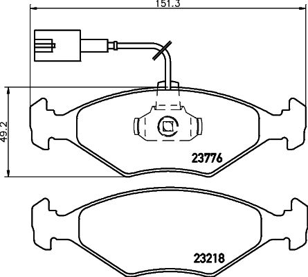 MINTEX Комплект тормозных колодок, дисковый тормоз MDB2617