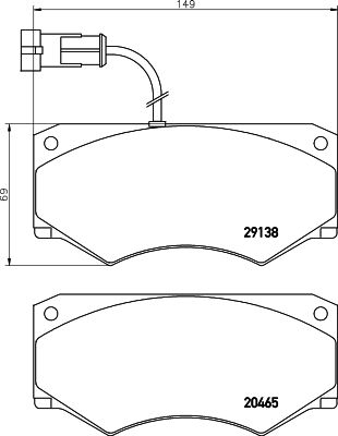 MINTEX Комплект тормозных колодок, дисковый тормоз MDB2640
