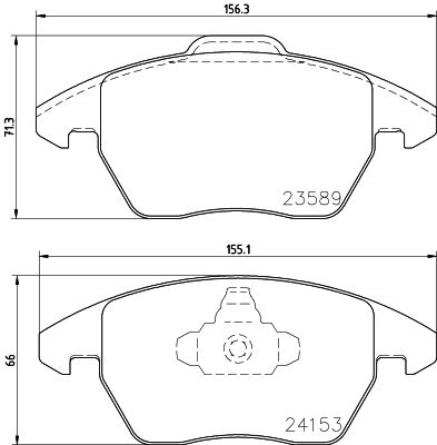 MINTEX Комплект тормозных колодок, дисковый тормоз MDB2672