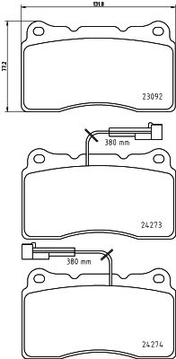 MINTEX Комплект тормозных колодок, дисковый тормоз MDB2674