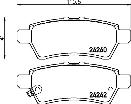 MINTEX Комплект тормозных колодок, дисковый тормоз MDB2716