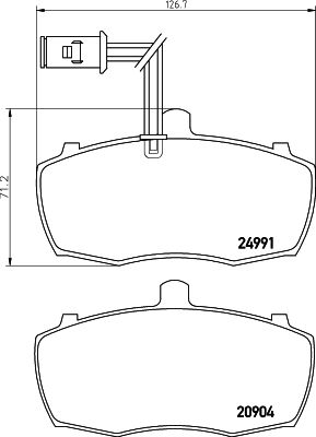 MINTEX Комплект тормозных колодок, дисковый тормоз MDB2859