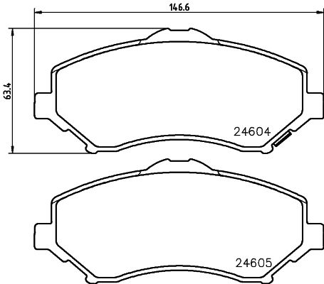 MINTEX Комплект тормозных колодок, дисковый тормоз MDB3004