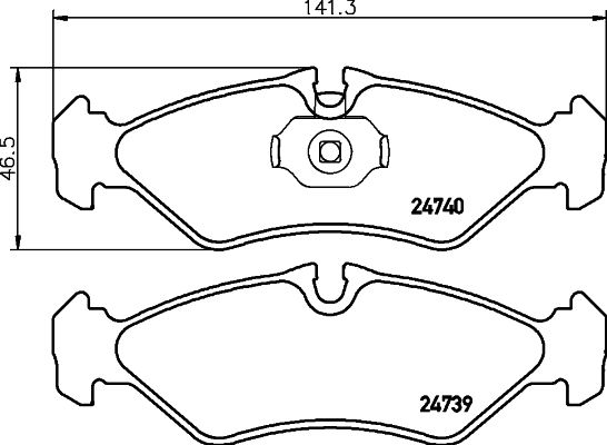 MINTEX Комплект тормозных колодок, дисковый тормоз MDB3016